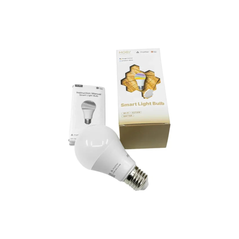 MOES Tuya Matter Wifi Smart Bulb Dimmable Led Light 16 Million RGB Colors E27 Candle Lamp Voice Control Alexa Google Home